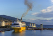 Ferry dans le port de Bastia en Corse. Ferry dans le port de Bastia en Corse.