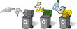 poubelles pour le tri sélectif