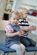 Photo: Funny girl claps and sings Funny girl claps and sings