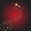 Magic wand with star trails