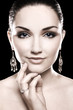 Beautiful woman diamond jewellery