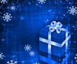 Christmas card with present