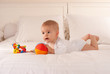 Cute baby and toys