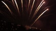 fireworks comes behind ship celebrating annivarsary