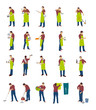Travaux ménagers - 20 silhouettes d'hommes Travaux ménagers - 20 silhouettes d'hommes