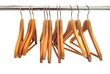 Holz Kleiderbügel an Garderobe