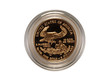 US gold eagle coin, isolated