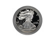 Silver Eagle coin isolated