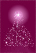 Abstract christmas tree in violet color