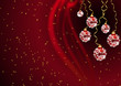 christmas stars background red abstract