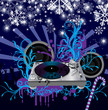 Abstract vector Christmas Concert poster