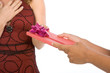 Woman Getting receiving birthday present Gift
