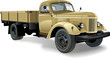Vector retro lorry isolated