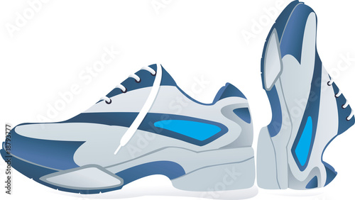 Illustration: Sports shoes using in sports Sports shoes using in sports