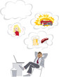 Vektor: Dreaming businessman2 Dreaming businessman2