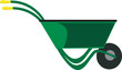 Illustration of wheel barrow in white Illustration of wheel barrow in white