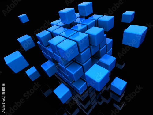 Illustration: abstract cube structure abstract cube structure