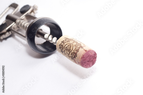Photo: corkscrew and cork corkscrew and cork