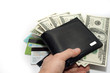 wallet with credit card and money