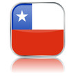 Chilean Square Flag Button (Chile - vector - with reflection)