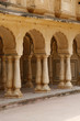 Empty corridor in an abandoned Amber Fort. India