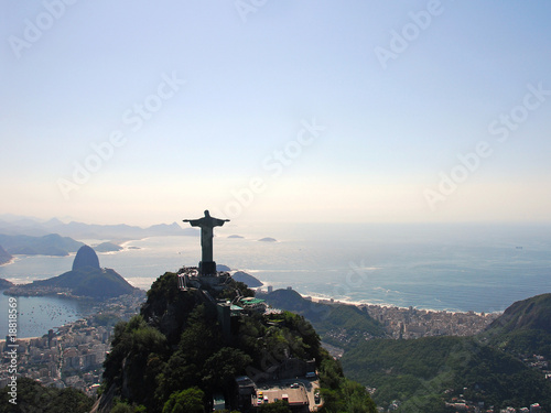Photo: Aerial view of Rio De Janeiro with Christ the Redeemer Monument Aerial view of Rio De Janeiro with Christ the Redeemer Monument