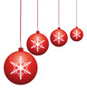 Beautiful christmas baubles isolated
