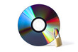 Foto: datensicherheit - DVD mit vorhangschloß isoliert datensicherheit - DVD mit vorhangschloß isoliert