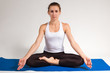 set of yogi girl doing exercise