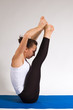 set of yogi girl doing exercise
