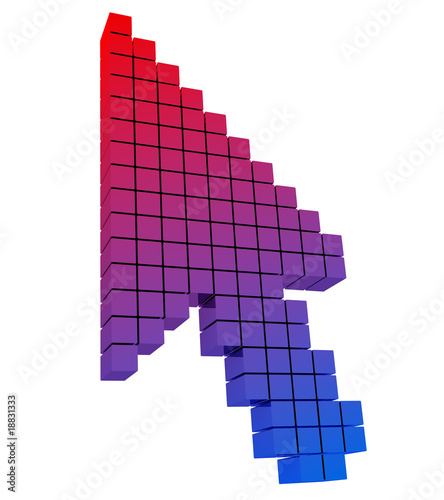 computer mouse arrow. Colored mouse cursor arrow.