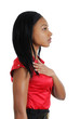 African american business woman pledging