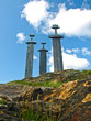 Swords in Rock is a monument in Hafrsfjord, Norway.