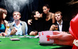 group of sinister poker players