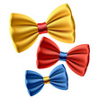 Set of colored bow ties. Vector. Set of colored bow ties. Vector.