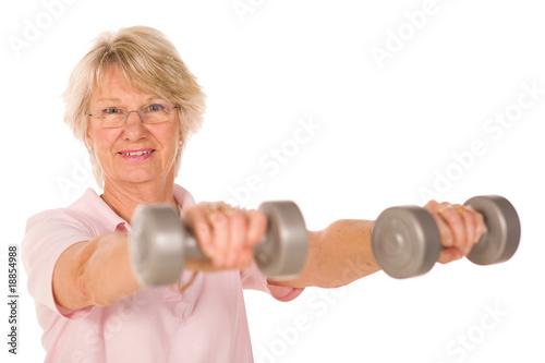 Photo: Mature lady lifting weights Mature lady lifting weights