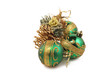 three christmas toys and gold bump three christmas toys and gold bump