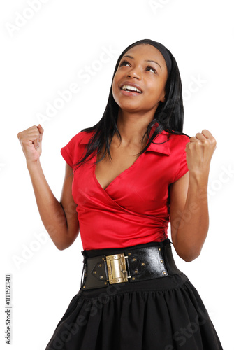 Photo: African american business woman celebrating African american business woman celebrating