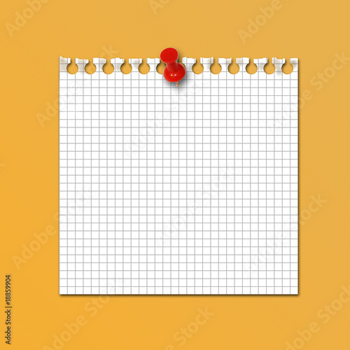 Notizzettel kariert mit pin