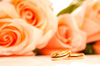 Flowers with wedding rings