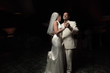 Newlywed couples first dance
