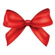 Realistic vector bow, ribbon.