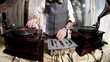 an retired man djs with gramophones.. go grandpa!! an retired man djs with gramophones.. go grandpa!!