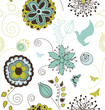 Seamless Retro Style Nature Pattern Seamless Retro Style Nature Pattern