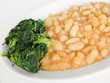 Turnip tops and beans