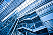 View to empty stairs in office View to empty stairs in office