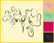 Live Jazz & Blues Band playing saxaphone and trumpet Live Jazz & Blues Band playing saxaphone and trumpet