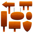 wooden sign set