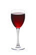 Glass of Red Wine on white background