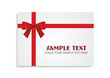 Red Bow on the White Gift Card